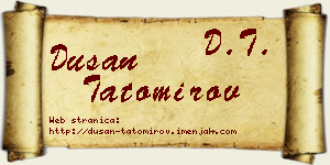 Dušan Tatomirov vizit kartica